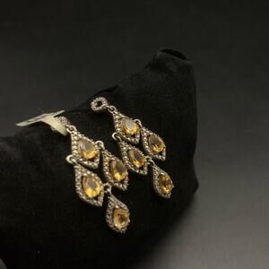 Vintage Karis STS Chandelier Drop Dangle Earrings